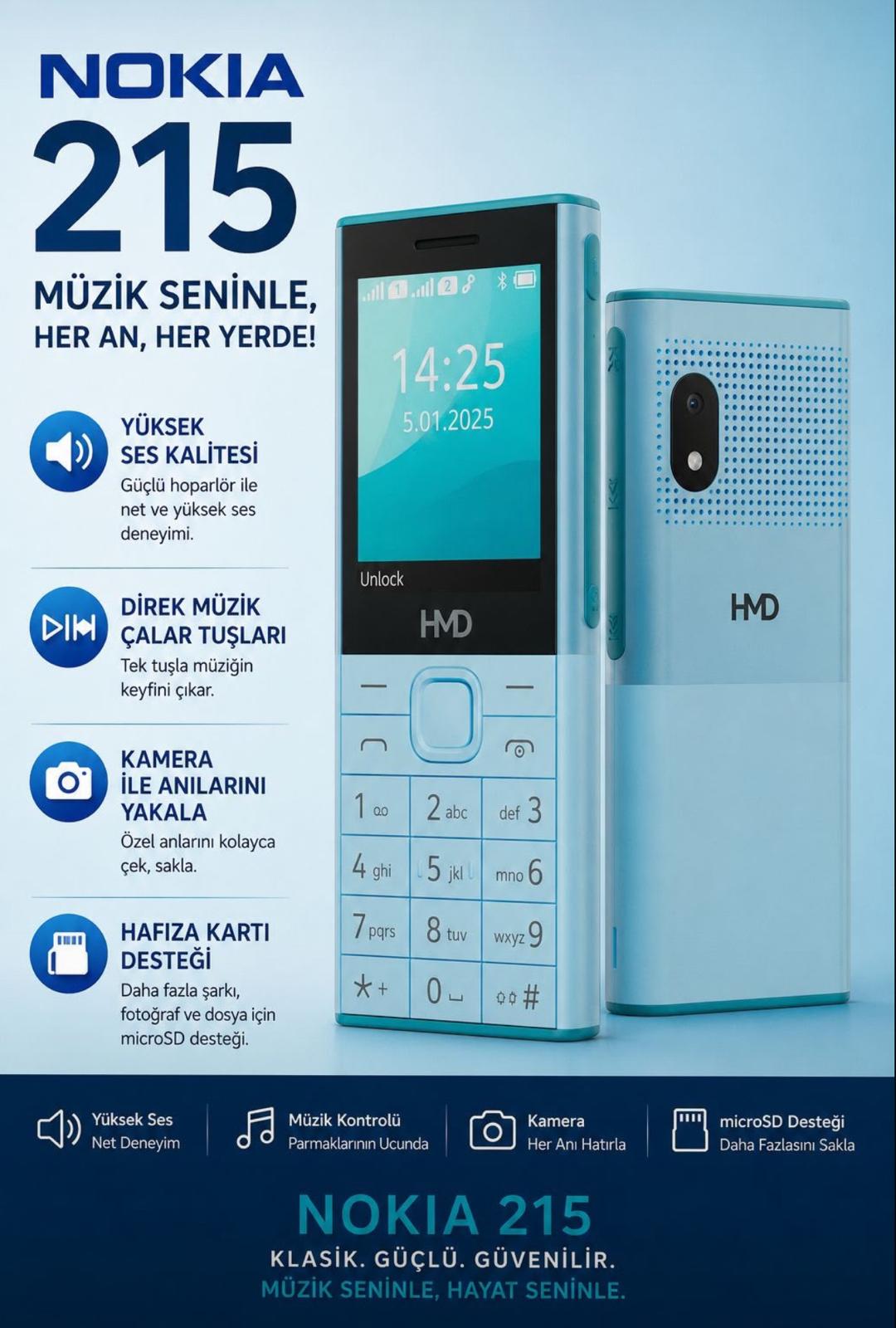 Nokia 215 Tuşlu Cep Telefonu