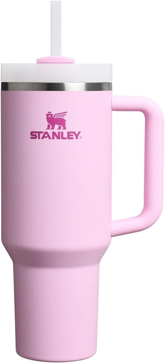 Stanley Quencher Pipetli Termos Bardak, Kiraz Çiçeği (Cherry Blossom), 1.18 Litre