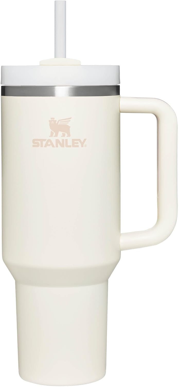 Stanley Quencher Pipetli Termos Bardak, 1.18 Litre, Krem