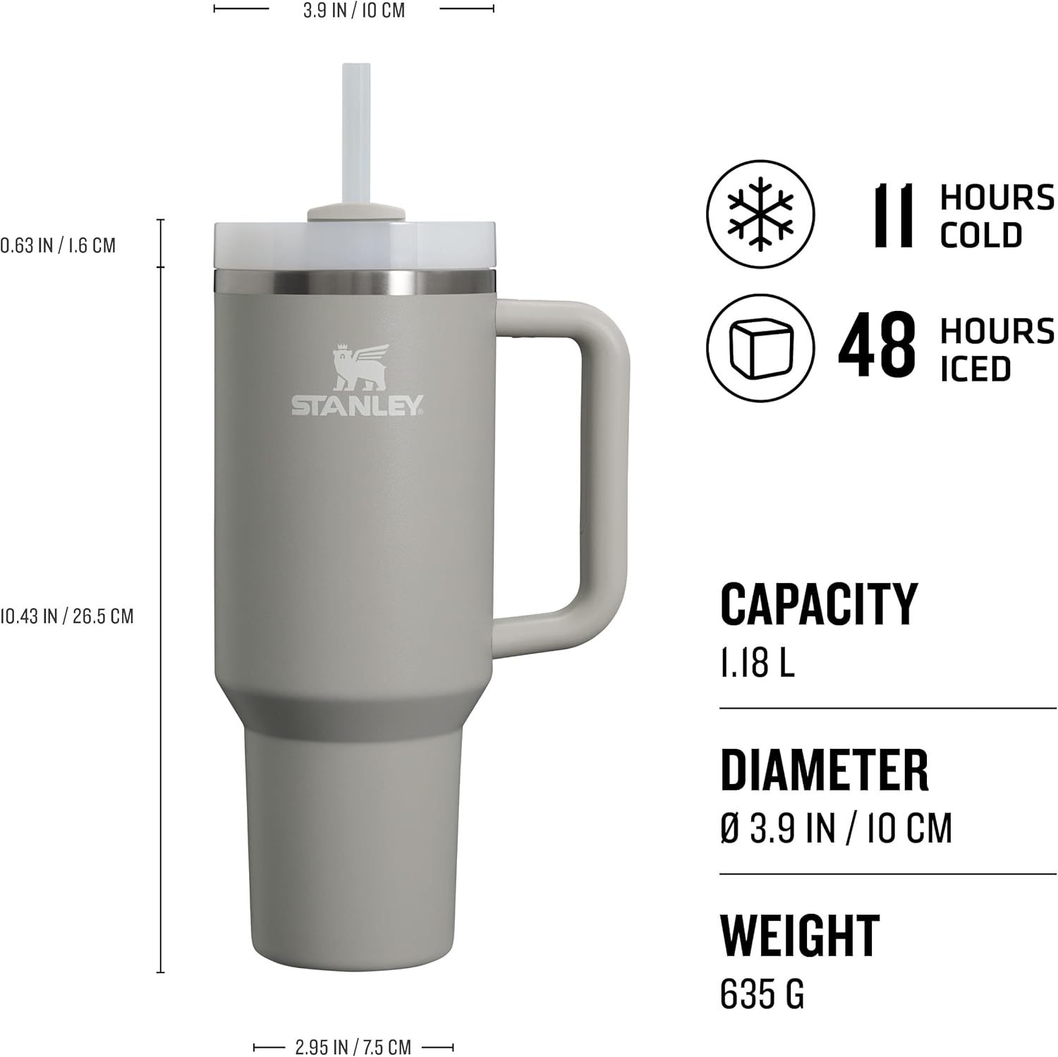 Stanley Quencher Pipetli Termos Bardak, 1.18 L