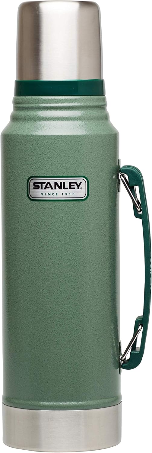 Stanley Klasik Vakumlu Paslanmaz Çelik Termos, Yeşil, 1 L, Çift Duvar Yalıtımı,