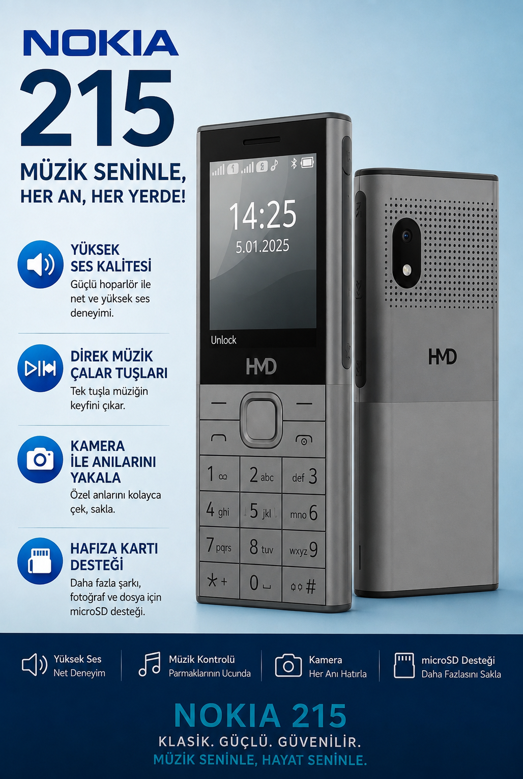 Nokia 215 Tuşlu Cep Telefonu