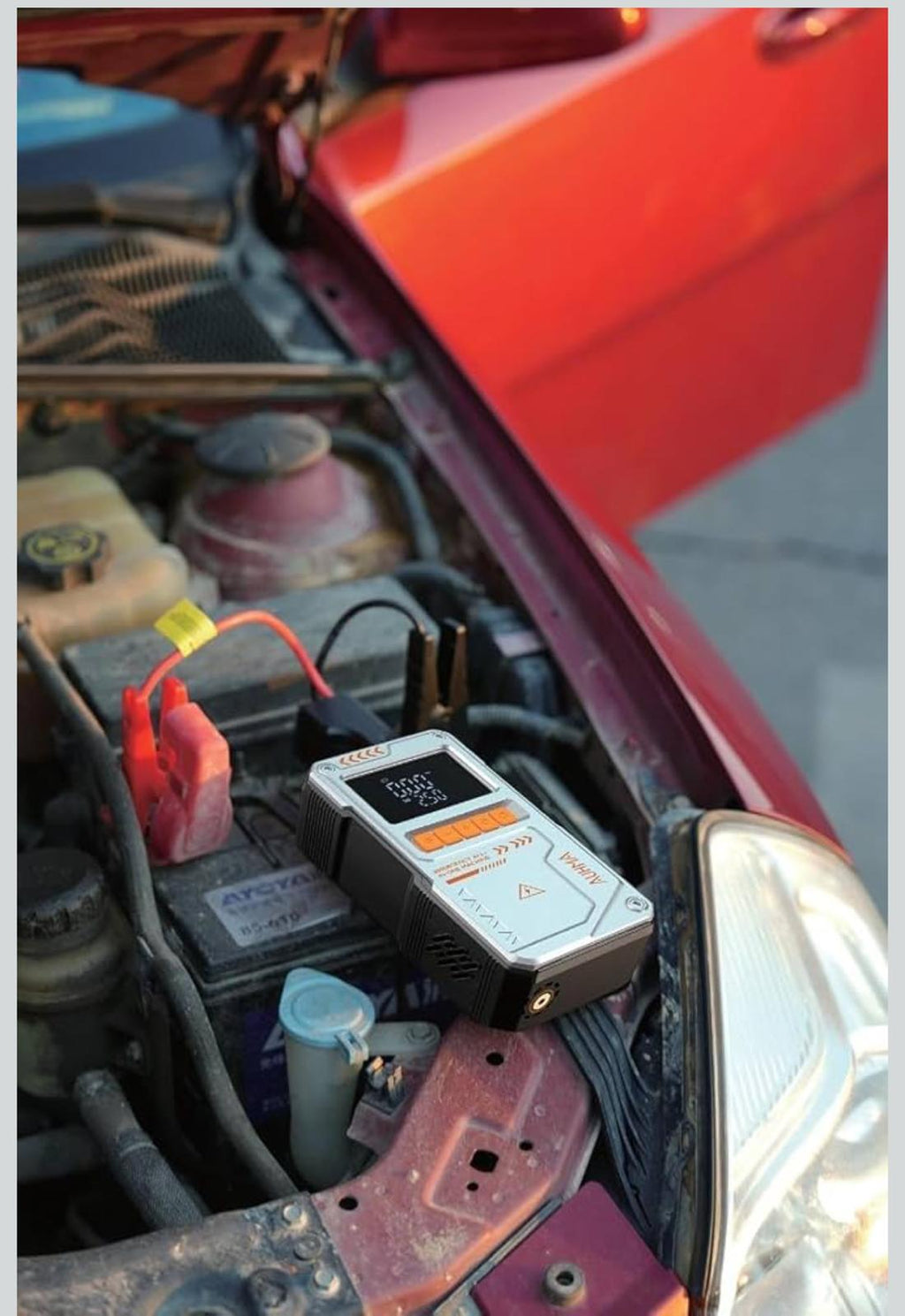 Jump Starter Auhma Akü Takviye Cihazı 10.000 mAh 4'ü 1 Arada Powerbank Çantalı Hava Kompresörü 150 PSI