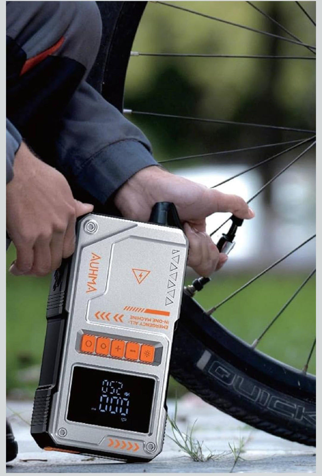 Jump Starter Auhma Akü Takviye Cihazı 10.000 mAh 4'ü 1 Arada Powerbank Çantalı Hava Kompresörü 150 PSI