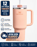Stanley Quencher Pipetli Termos Bardak, 1.18 Litre, Pastel Turuncu (Orange Cream)