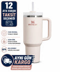Stanley Quencher Pipetli Termos Bardak, 1.18 Litre, Pembe Kuvars (Rose Quartz)