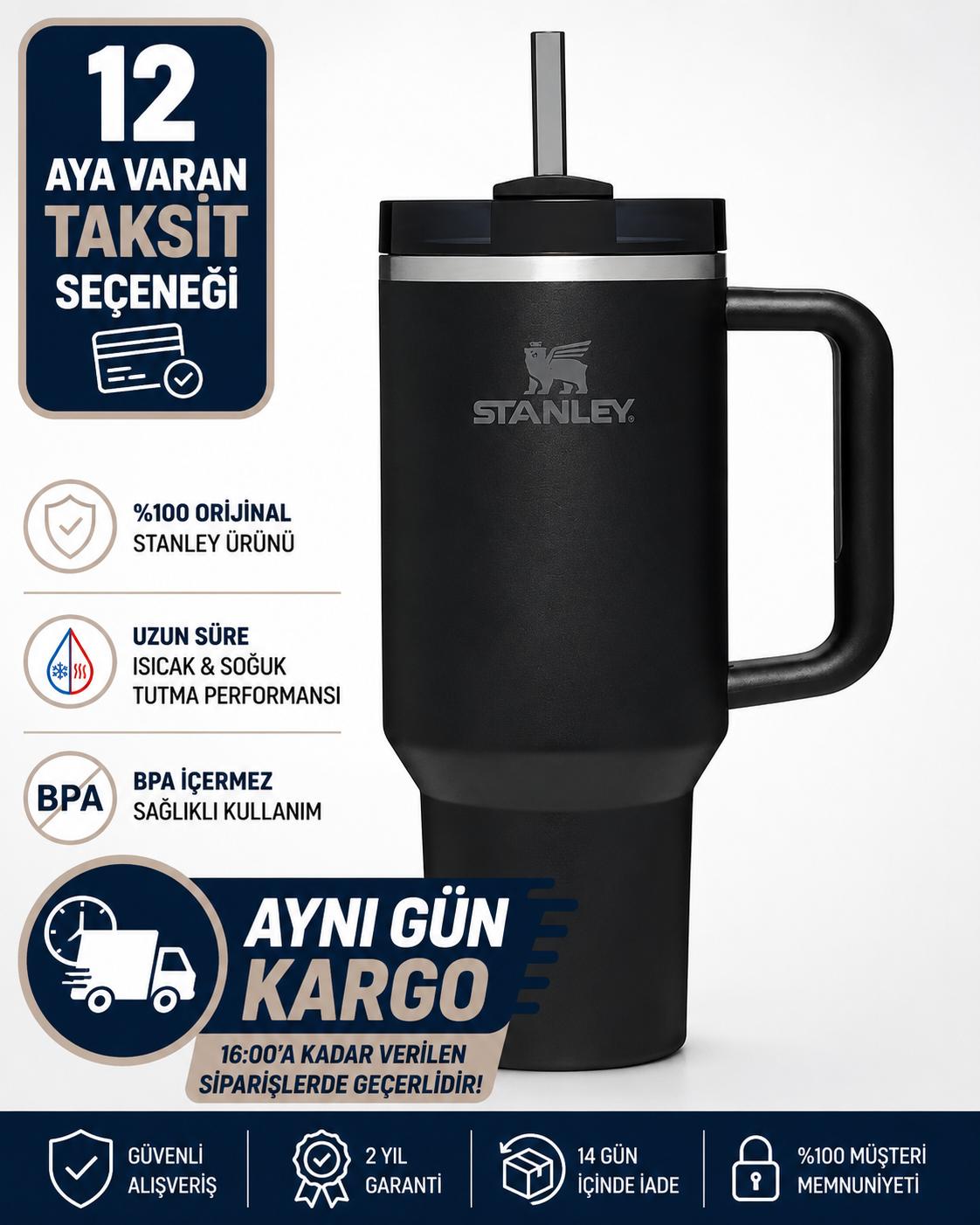Stanley Quencher Pipetli Termos Bardak, 1.18 L