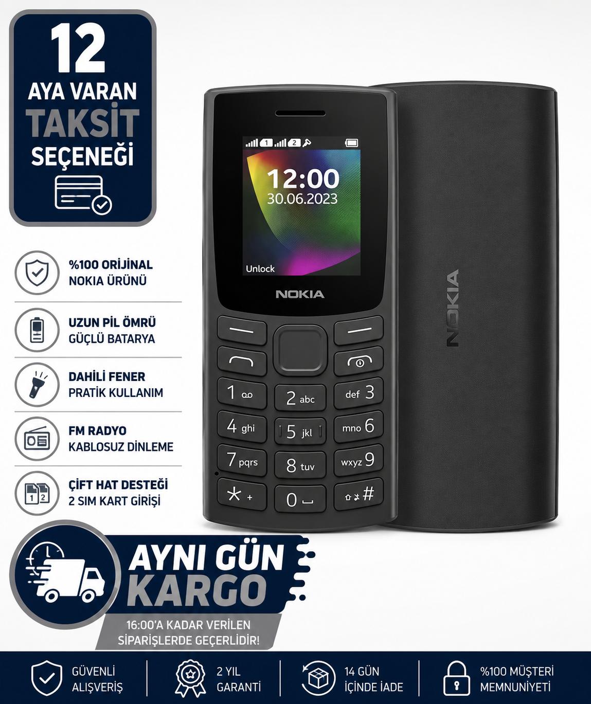 Nokia 106 4g Tuslu Cep Telefonu Siyah