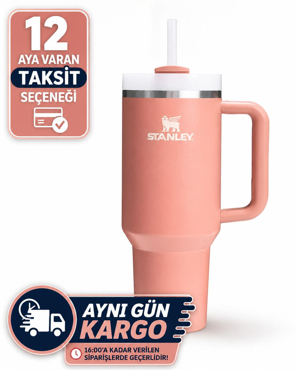Stanley Quencher Pipetli Termos Bardak, 1.18 L