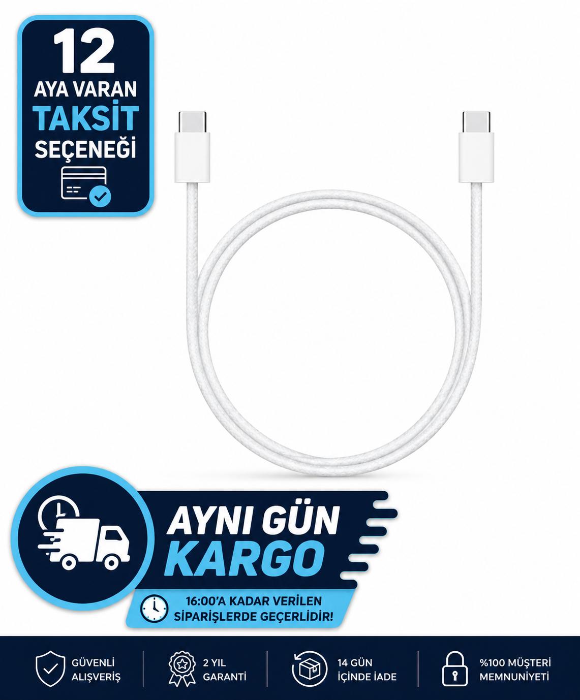 Apple 60 W USB-C Şarj Kablosu (1 m)