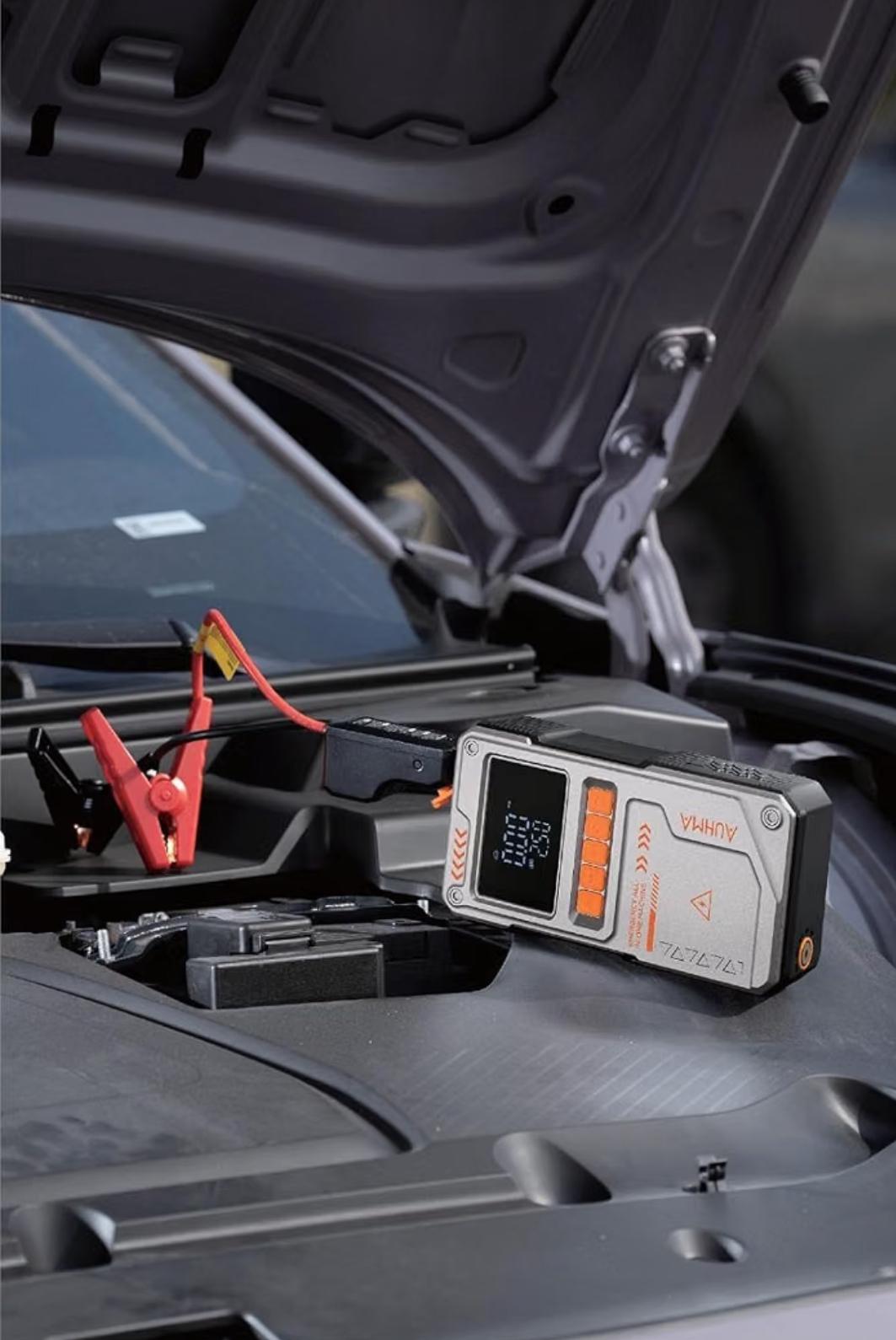 Jump Starter Auhma Akü Takviye Cihazı 10.000 mAh 4'ü 1 Arada Powerbank Çantalı Hava Kompresörü 150 PSI Otomobil SUV
